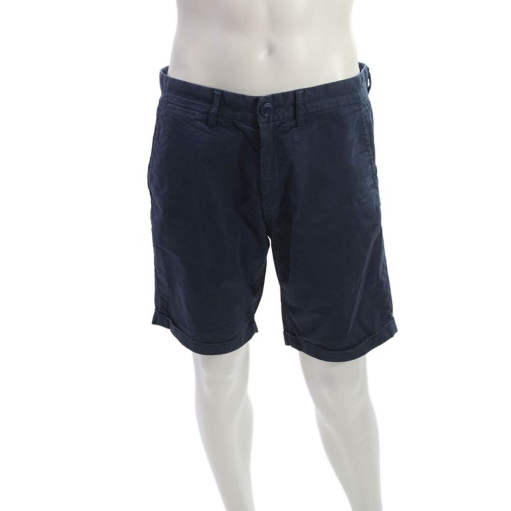 SUN68 Mens Bermuda Chino Shorts Dark Blue 97% Cotton 3% Elastane Size 34